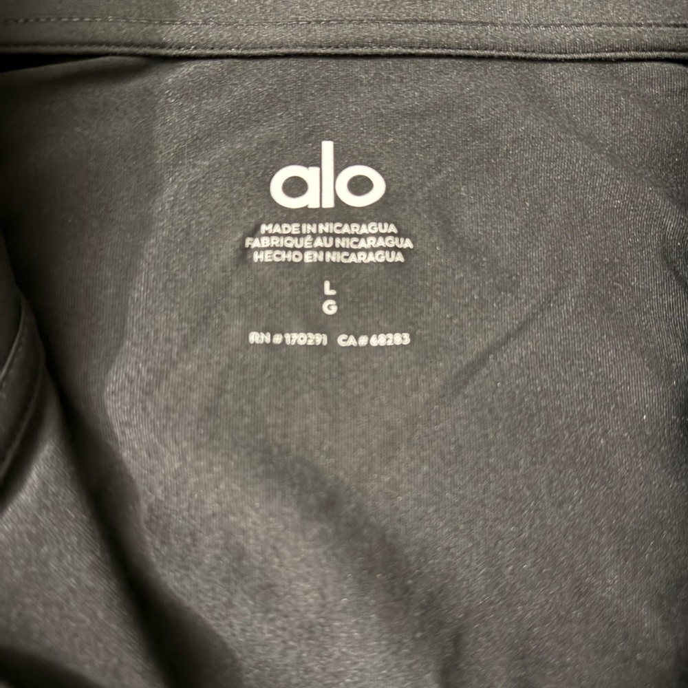 Mens Alo Conquer 1/4 Reform Long Sleeve - Large - Black NWT - Picture 3 of 5